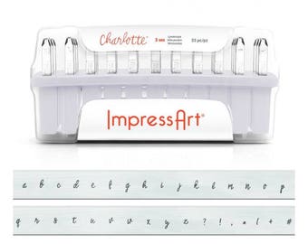 ImpressArt 3mm Charlotte Font Lowercase Metal Alphabet Letter Stamp Set - Metal Letter - Metal Stamping and Jewelry Tool - SGSC1330A-3MM