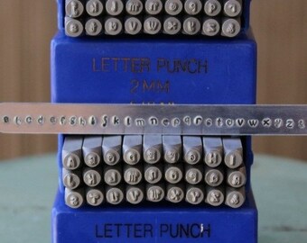 Sale4 2mm Verona Font Combination Alphabet Letter Set - Metal Stamp Set - Jewelry and Metal Stamping Tool - SGE-9UL