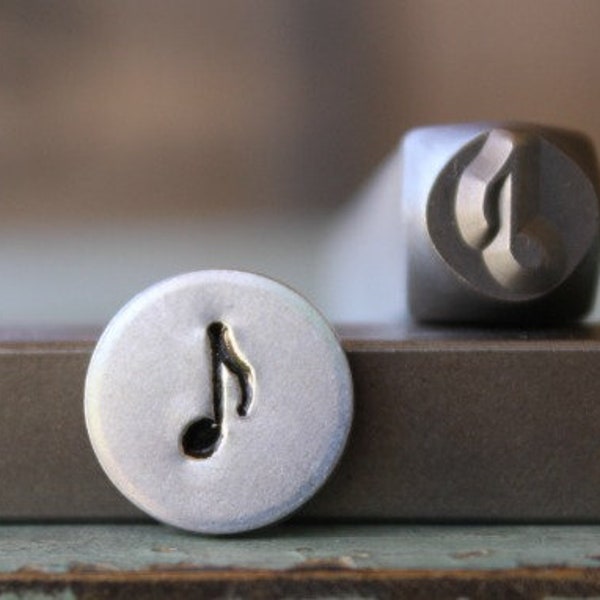 Brand New 6mm Eighth Music Note Metal Design Stamp - Metal Stamp - Metal Stamping and Jewelry Tool - SGCH-206