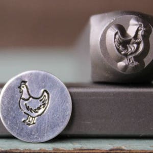 Brand New 8mm Mother Hen (Chicken) Metal Design Stamp - Metal Stamp - Metal Stamping and Jewelry Tool - SGCH-185