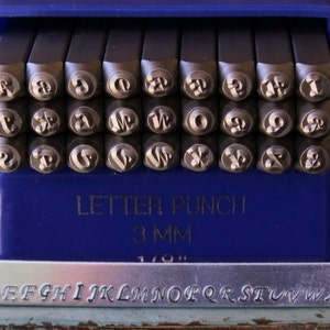 3MM Elegant Corsiva Font Alphabet Metal Letter Uppercase Stamp Set - Metal Design Stamp - Great For Metal And Jewelry Design Work - SGE-1U