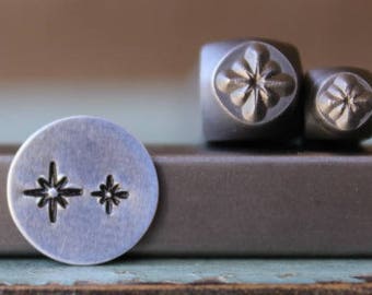 Supply Guy 5mm and 3mm Twinkle Star Metal Design 2 Stamp Set - Metal Stamp - Metal Stamping and Jewelry Tool - SGCH-158159