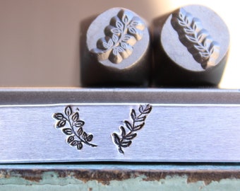 Brand New 8mm Leaf Vine Metal Design 2 Stamp Set - Metal Stamp - Metal Stamping and Jewelry Tool - SGCH-523524