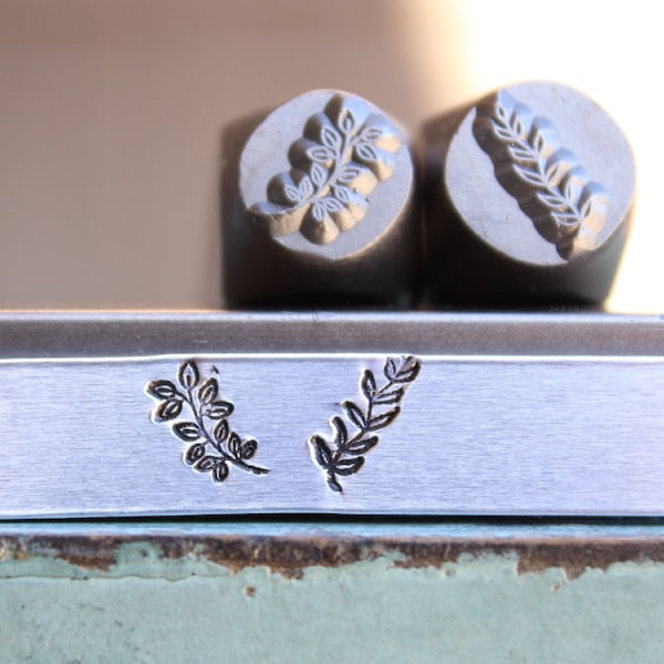 Brand New 8mm Leaf Vine Metal Design 2 Stamp Set - Metal Stamp - Metal Stamping and Jewelry Tool - SGCH-523524