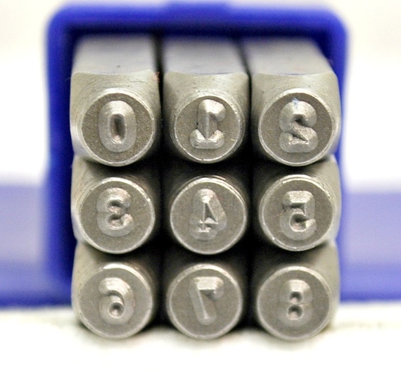 2mm Typewriter Font Metal Number Stamp Set Metal Letter Stamps-metal  Stamping and Jewelry Tool SGE-4N 