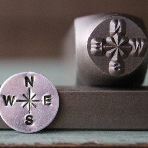 Brand New 10mm Compass Metal Design Stamp - Metal Stamp - Metal Stamping and Jewelry Tool - SGCH-115