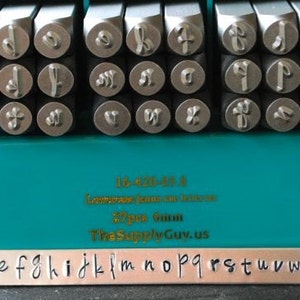 ImpressArt Metal Stamps Set, SCRIPT Metal Stamping Kit, 4mm