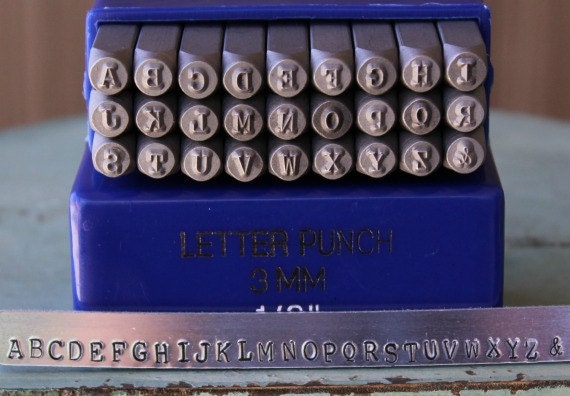 Alphabet Metal Letter Stamp Set