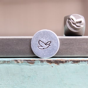 Supply Guy 6mm Flying Dove Bird Metal Design Stamp - Metal Stamp - Metal Stamping and Jewelry Tool - SGCH-513