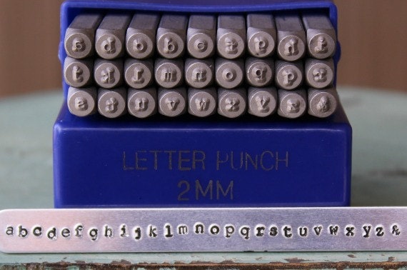 2mm Typewriter Font Lowercase Metal Alphabet Letter Stamp Set - Metal  Letter Stamps - Metal Stamping and Jewelry Tool - SGE-7L