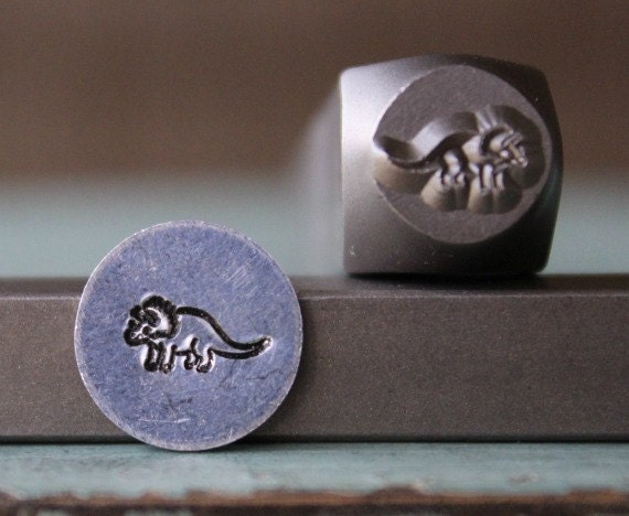 Brand New 8mm Dinosaur Metal Design Stamp Metal Stamp Metal