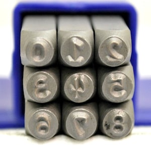 3mm Kristen Font Metal Number Stamp Set - Metal Letter Stamps-Metal Stamping and Jewelry Tool - SGE-2N
