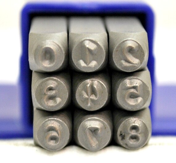3mm Kristen Font Metal Number Stamp Set - Metal Letter Stamps-Metal Stamping and Jewelry Tool - SGE-2N