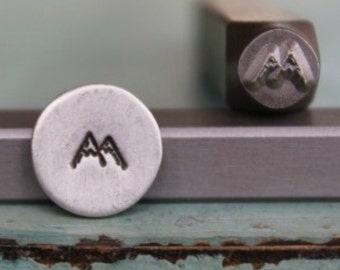 5mm Mountain Peaks Heart DIY Jewelry Making Metal Design Stamp - Stamping Kit, Tools, Press, Machine & Supplies - SGCH-25