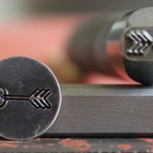Advantage Series Arrow with Heart Metal Design Stamp - Made In The USA - Available In 3 Different Sizes - For use on Stainless Steel-SGAD-11