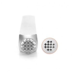 Impress Art Carimbo de Metal com Textura de Cruz Pequena de 6 mm para Criação de Joias DIY - Kit de Carimbo, Ferramentas, Prensa, Máquina e Suprimentos - SGSC1528-R-6 mm