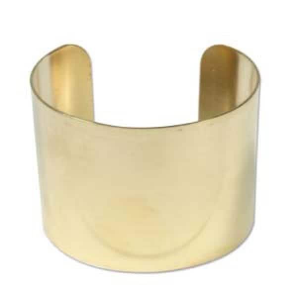 Manchette bracelet en métal en laiton - Manchette bracelet en métal - Plat 5 cm de large - 1 pièce - SGCUFF2