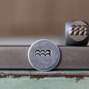 Brand New 6mm Ocean Waves Metal Design Stamp - Metal Stamp - Metal Stamping and Jewelry Tool - SGCH-450