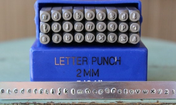 2mm Verona Font Alphabet Lowercase Metal Stamp Set Jewelry Metal Stamp  Metal Stamping and Jewelry Design Tool SGE-9L 