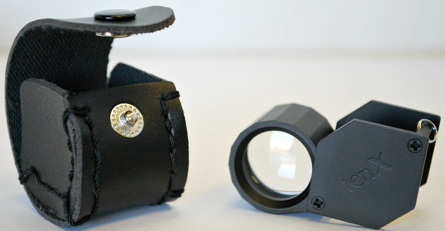 Jewelry Loupe 10X Black Hex Loupe Leather Case Black 10X Etsy