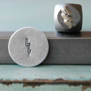 5mm Lightning Bolt DIY Jewelry Making Metal Design Stamp - Stamping Kit, Tools, Press, Machine & Supplies - SGCH-62