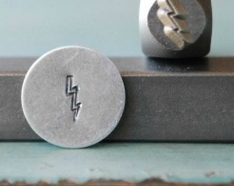 Supply Guy 5mm Lightning Bolt Metal Design Stamp - Metal Stamp - Metal Stamping and Jewelry Tool - SGCH-62