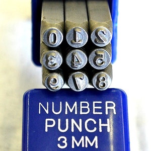 3mm Schreibmaschinenschrift Metall Zahlenstempel Set - Metall Buchstabenstempel-Metallstempel- und Schmuckwerkzeug - SGE-5N