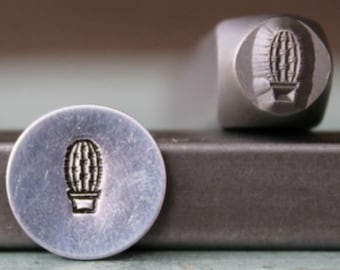 6mm Cactus Plant Metal Design Stamp - Metal Stamp - Metal Stamping and Jewelry Tool - SGCH-284