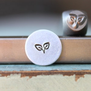 5mm Twin Leaves DIY Jewelry Making Metal Design Stamp - Stamping Kit, Tools, Press, Machine & Supplies - SGCH-504