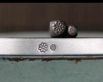 Brand New 5mm and 3mm Simple Flower Metal Design 2 Stamp Set - Metal Stamp - Metal Stamping and Jewelry Tool - SGCH-438437