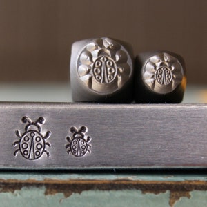4mm and 6mm Ladybug DIY Jewelry Making Metal Design 2 Stamp Set - Stamping Kit, Tools, Press, Machine & Supplies  - SGCH-408409