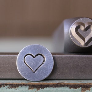 Supply Guy 7mm Heart Metal Design Stamp - Metal Stamp - Metal Stamping and Jewelry Tool - SGCH-425