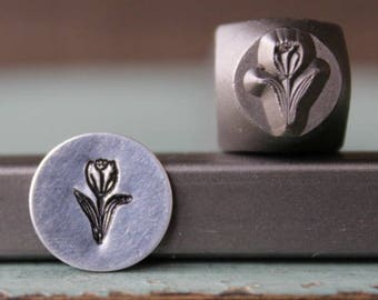 Brand New 8mm Tulip Flower Metal Design Stamp - Metal Stamp - Metal Stamping and Jewelry Tool - SGCH-176