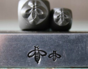 Supply Guy 5mm and 3mm Bumble Bee Metal Design 2 Stamp Set - Metal Stamp - Metal Stamping and Jewelry Tool - SGCH-306307