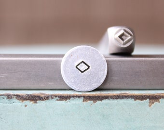 4 mm diamanten stempel DIY sieraden maken metalen ontwerpstempel - Stempelset, gereedschap, pers, machine en benodigdheden - SGCH565