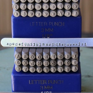 3MM Typewriter Font Combination Metal Alphabet Letter Stamp Set - Metal Letter Stamps-Metal Stamping and Jewelry Tool - SGE-3UL