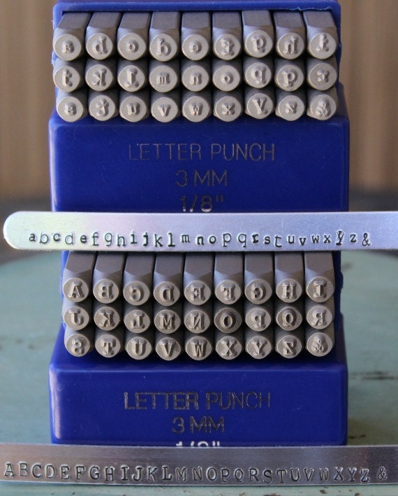 3MM Typewriter Font Combination Metal Alphabet Letter Stamp Set Metal  Letter Stamps-metal Stamping and Jewelry Tool SGE-3UL 