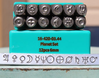 1/4 (6.4mm) Classic Serif Font Alphabet & Number Leather Stamp Set 8134-00