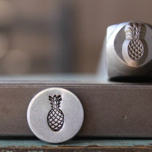 8mm Pineapple DIY Jewelry Making Metal Design Stamp - Stamping Kit, Tools, Press, Machine & Supplies - SGCH-243