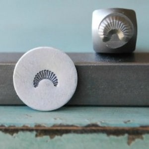 Supply Guy 5mm Indian Half Sun Metal Design Stamp - Metal Stamp - Metal Stamping and Jewelry Tool - SGCH-74