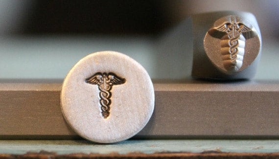 Supply Guy 6mm Medical Alert Symbol Metal Design Stamp - Metal Stamp - Metal Stamping and Jewelry Tool - SGCH - 24