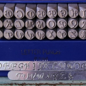 6mm Elegant Corsiva Font Individual Uppercase Letter Stamp (not a set) DIY Jewelry Making Metal Design Set Stamping Kit Press Supplies SGE6U