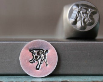 8mm Puppy Dog DIY Jewelry Making Metal Design Stamp - Stamping Kit, Tools, Press, Machine & Supplies - SGCH-299