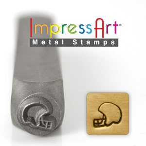 Impress Art 6mm Football Helmet Metal Design Stamp - Metal Stamp - Metal Stamping and Jewelry Tool -  SGSC157-D-6mm