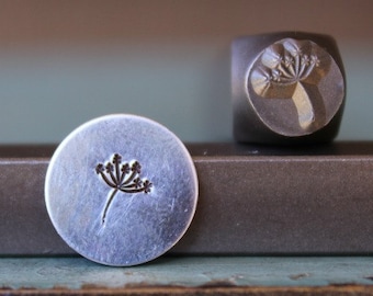 6mm Dandelion Flower DIY Jewelry Making Metal Design Stamp - Stamping Kit, Tools, Press, Machine & Supplies - SGCH-84
