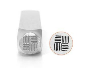 Impress Art 6mm Patchwork Texture Metal Design Stamp - Metal Stamp - Metal Stamping and Jewelry Tool - SGSC1528-B-6MM