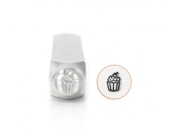 Impress Art 6mm Cupcake Metal Design Stamp - Metal Stamp - Metal Stamping and Jewelry Tool - SGSC1510-BM-6MM