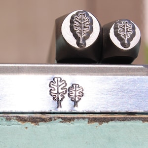 Brand New 8mm/6mm Oak Leaf Metal Design 2 Stamp Set - Metal Stamp - Metal Stamping and Jewelry Tool - SGCH-518519