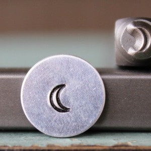 4mm Quarter Moon DIY Jewelry Making Metal Design Stamp - Stamping Kit, Tools, Press, Machine & Supplies - SGCH-203