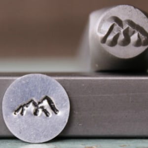 8mm Rocky Mountain Range Metal Design Stamp - Metal Stamp - Metal Stamping and Jewelry Tool - SGCH-268